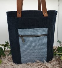 Snøreveske Mørk Blå / Gunmetal