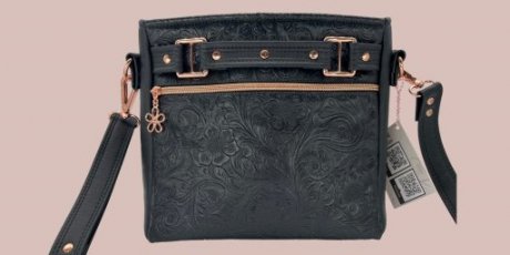 Trekantveske - Svart/Rosegull