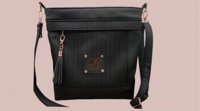 Crossbody Veske Svart - Stor