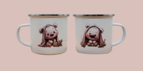 Emaljekopp "Lys Bamse"