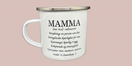 Emaljekopp "Mamma"