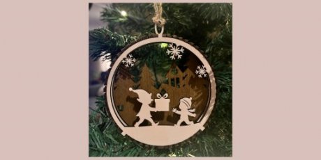 Juleornament Julebarn